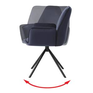 Chaise pivotante G67 (lot de 6) Anthracite - Noir - Bleu