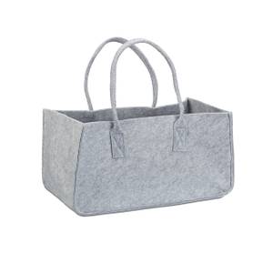 8 x Kaminholztasche aus Filz grau Grau