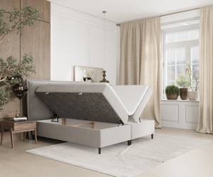 Boxspringbett Koussi II Taschenfederkern Beige - Breite: 200 cm