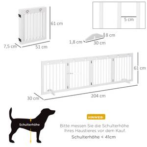 Hunde-Absperrgitter D06-084 Weiß