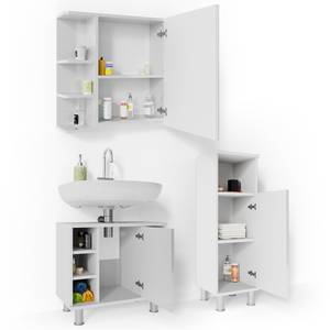 Mobilier de salle de bains Fynn Blanc brillant - Blanc