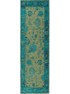 Tapis de couloir Frencie Turquoise - Textile - 80 x 1 x 250 cm
