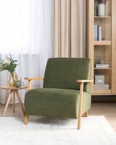 Fauteuil LESJA Vert - Chêne clair