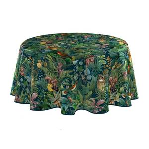 Nappe ronde - Vert tropical - Diamètre : 160 cm - PVC