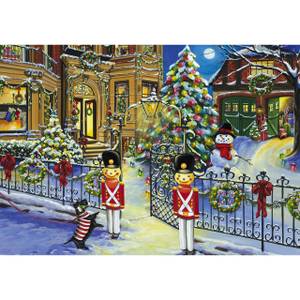 Puzzle Weihnachtshaus Papier - 23 x 4 x 33 cm