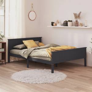 Cadre de lit 3014967 Gris - Largeur : 148 cm