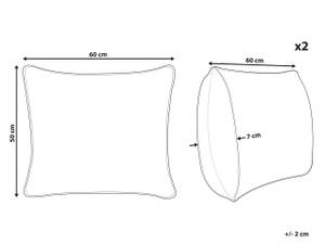 Oreiller PELISTER Blanc - 50 x 7 x 60 cm - Diamètre : 60 cm