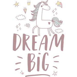 Wandtattoo - Dream Big Einhorn 60 x 90 cm