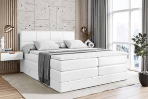 Boxspringbett ARDENI KING Hochglanz Weiß - Breite: 180 cm