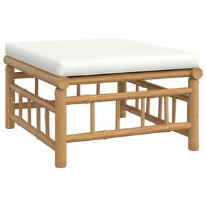 Repose-pied de jardin 3028342-2 Blanc - Bambou - 55 x 30 x 65 cm