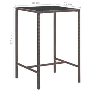 Garten-Bar-Set (5-teilig) 3012236-2 Braun - 70 x 70 cm - Anzahl Teile im Set: 5