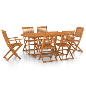 Garten-Essgruppe (7-teilig) 3011567-1 Braun - Massivholz - Holzart/Dekor - 90 x 75 x 180 cm