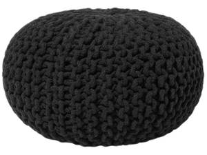 Pouf CONRAD Noir - 40 x 25 x 40 cm