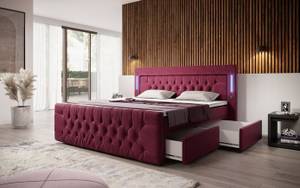 Boxspringbett Charme Rot - Breite: 200 cm - H4