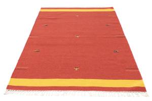 Kelim Modern - 180x120cm Rot - Naturfaser - 120 x 1 x 180 cm