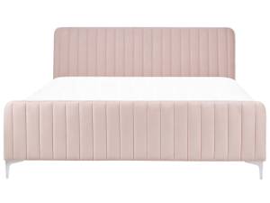 Lit double LUNAN Rose foncé - Largeur : 186 cm