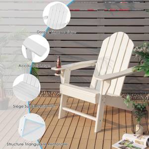 Chaises de jardin NP10292WH Blanc - Bois manufacturé - 79 x 94 x 86 cm