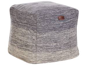 Pouf HIRRI Beige - Gris - Fibres naturelles - 40 x 40 x 40 cm