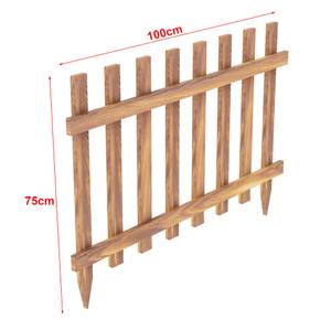 Set de 2 bordures de jardin Bindow Bois massif - 100 x 75 x 4 cm