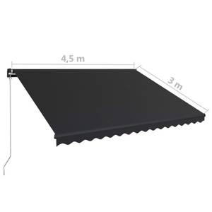 Auvent rétractable 3007205-1 Anthracite - 300 x 1 x 450 cm