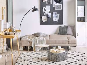 2-Sitzer Sofa YORK Beige - Silber