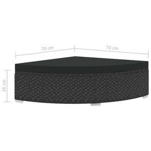 Garten-Lounge-Set Schwarz - Polyrattan - 70 x 53 x 70 cm