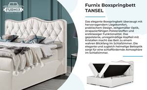 Boxspringbett TANSEL Weiß - Breite: 185 cm