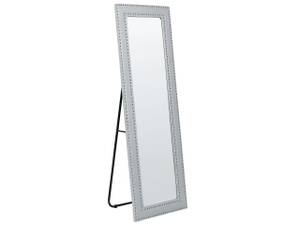 Miroir sur pied LOCRONAN Gris - Cuir synthétique - 50 x 150 x 33 cm