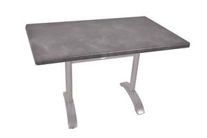 Bistrotisch Dark Slate 4 Grau - Metall - 102 x 72 x 102 cm