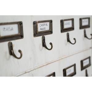 Schlüsselbrett 16KEYS Weiß - Massivholz - 5 x 47 x 35 cm