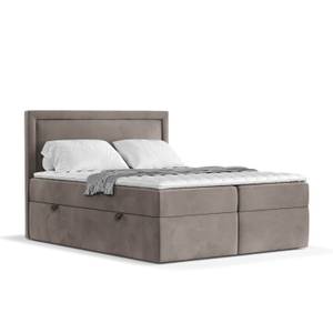 Premium Boxspringbett Jodan Magic Velvet Taupe - Breite: 182 cm