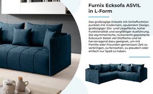 Ecksofa Asvil L Monolith 77 Kobaltblau