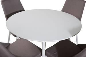 Essgruppe Plaza 7 (5-teilig) Grau - Massivholz - 100 x 75 x 100 cm