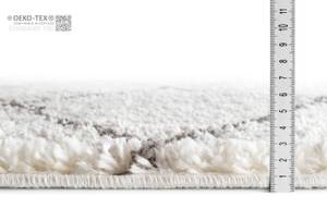 Tapis Shaggy 155X230 Crème-Anthracite Blanc crème - Gris - 155 x 230 cm