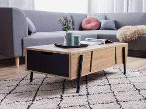 Couchtisch BLACKPOOL Schwarz - Braun - Holzwerkstoff - 107 x 37 x 59 cm