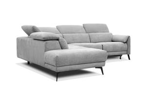 Ecksofa Scala (5-Sitzer mit Relax) Hellgrau - Ecke davorstehend links