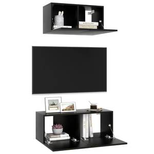 TV-Schrank 2er Set D219 Schwarz - Tiefe: 60 cm