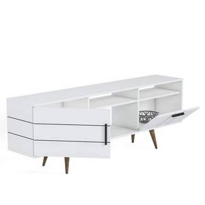 Meuble Tv Termini blanc Blanc - Bois manufacturé - 180 x 64 x 37 cm