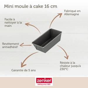 Moule à cake Noir - Métal - 9 x 21 x 6 cm