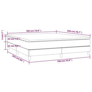 Boxspringbett 3017513-5 Dunkelgrau - 180 x 25 cm