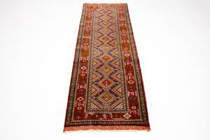 Afghan - 194x75cm Rot - Naturfaser - 75 x 1 x 194 cm