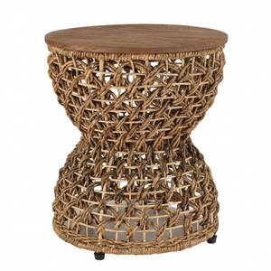 Hocker ALIDA Braun - Massivholz - 41 x 47 x 41 cm