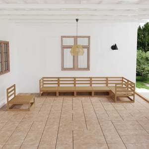 Garten-Lounge-Set Braun - Massivholz - Holzart/Dekor - 70 x 67 x 70 cm