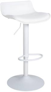 Tabouret de bar Aveiro Blanc - Cuir synthétique - 43 x 69 x 44 cm