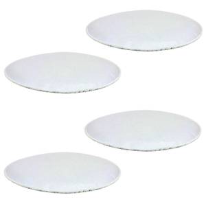 Coussins d'assise LESLIE (Lot de 4) Blanc - Textile - 35 x 2 x 35 cm