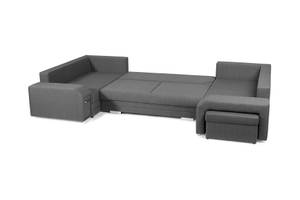 Ecksofa Eckcouch Fergus U Form Couch Grau - Ecke davorstehend links