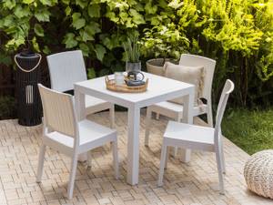 Chaise de jardin FOSSANO Blanc - Lot de 4