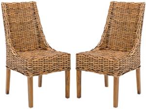 Esszimmerstuhl Suncoast (2er-Set) Rattan / Mango massiv