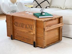 Truhe "Champagne" massiv Holz Vintage 98 x 55 cm