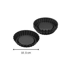 Moules à tartelettes x6 Black Metallic Noir - Métal - 11 x 13 x 4 cm